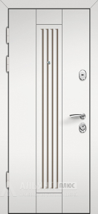 Глухая металлическая дверь с уплотнителем и молдингом №16 внутренняя - фото