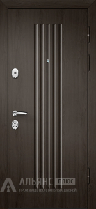 Современная дверь Венге под темный интерьер в современном стиле №6 внешняя - фото