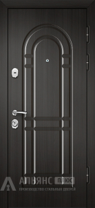 Дверь входная с объёмными филёнками и сварной основой №16 внешняя - фото