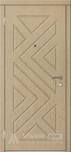 Входная металлическая дверь для дома с двумя вставками №11 внутренняя - фото