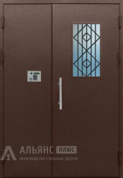 Решетчатая подъездная дверь с кодовым замком №7 внешняя - фото