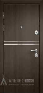 Входная дверь с отделкой МДФ венге в стиле модерн для вашего дома №73 внутренняя - фото