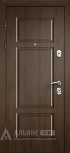 Цельногнутая входная дверь с отделкой Экошпон и повышенной шумоизоляцией №2 внутренняя - фото